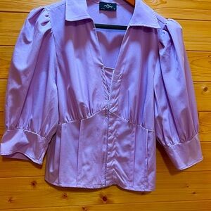 Lilac Puff Sleeve Blouse